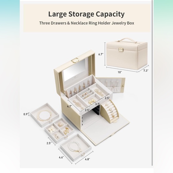 Amazon Vlando Used Jewelry Box white - Picture 2 of 9